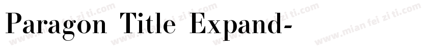Paragon Title Expand字体转换